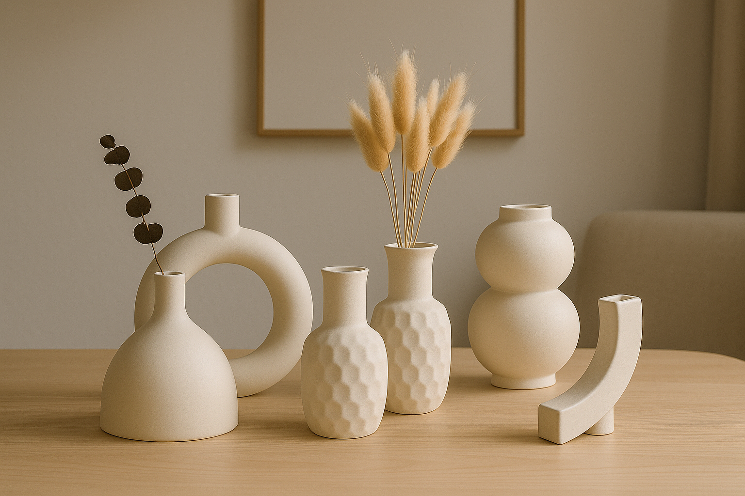 Collection de vases dans un nouveau décor